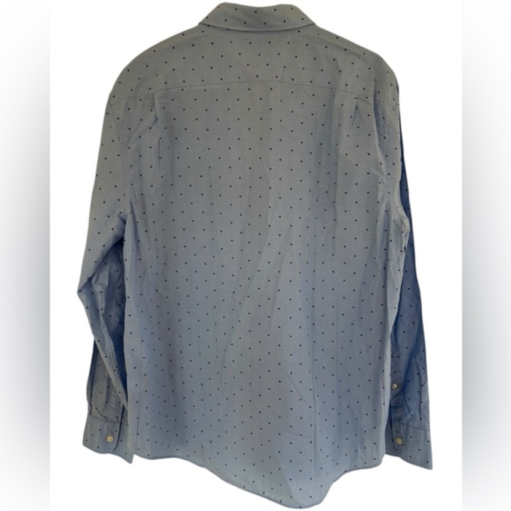 Bonobos Men's Sky Blue Polka Dot‎ Button Down Cotton Long Sleeve Shirt Size XL - Picture 5 of 5